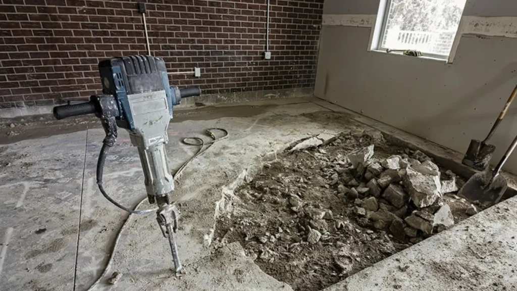 Concrete slab foundation repair in Lakeway, Texas